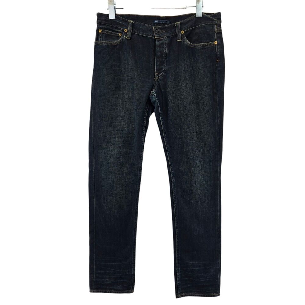 Ralph Lauren Thompson 650 Jeans Size 31 (34x32) Straight Leg Broken In Look